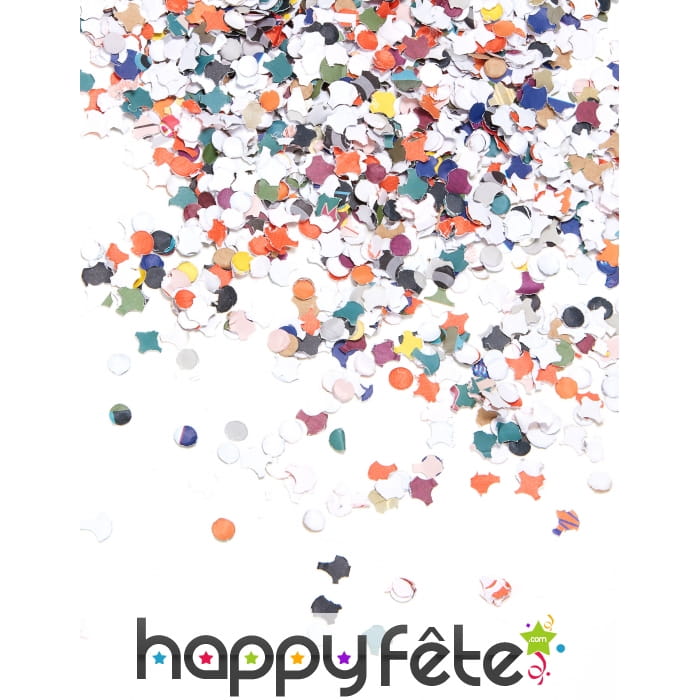 5kg de confettis multicolores en papier