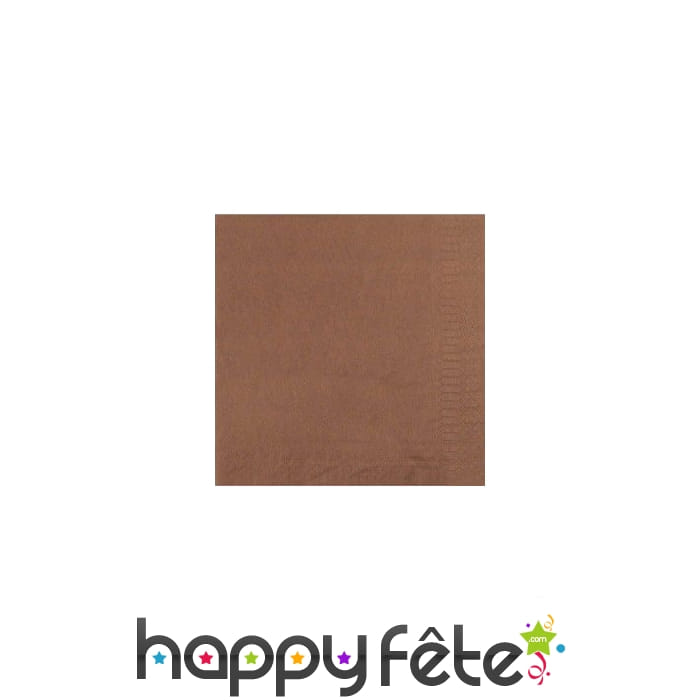 50 Serviettes chocolat, ouate 30 x 39