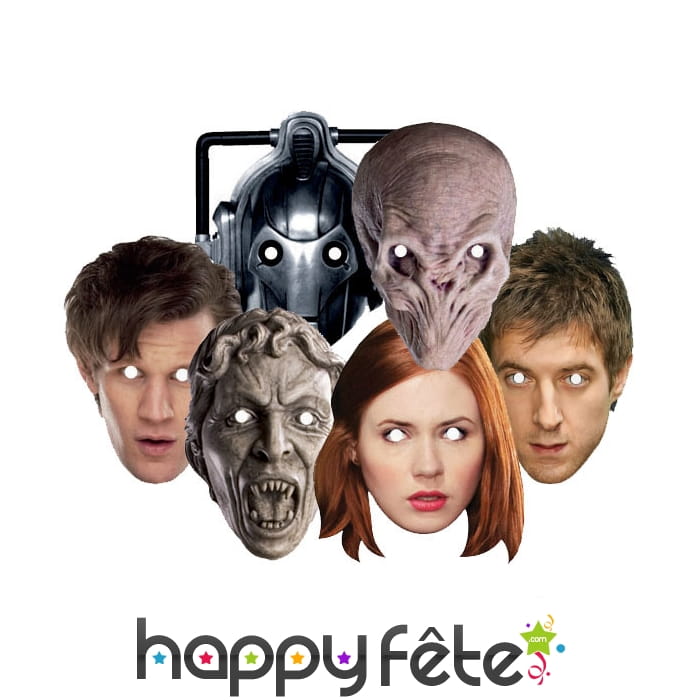 6 Masques des personnages de doctor who