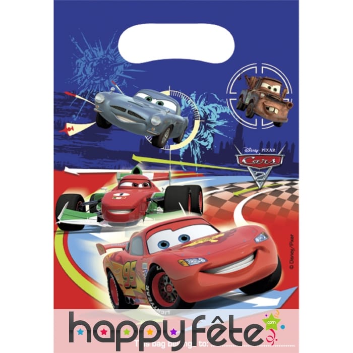 6 sacs cadeaux cars pixar