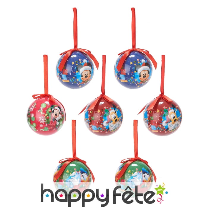 7 Boules de Noël Mickey Mouse 7,5cm