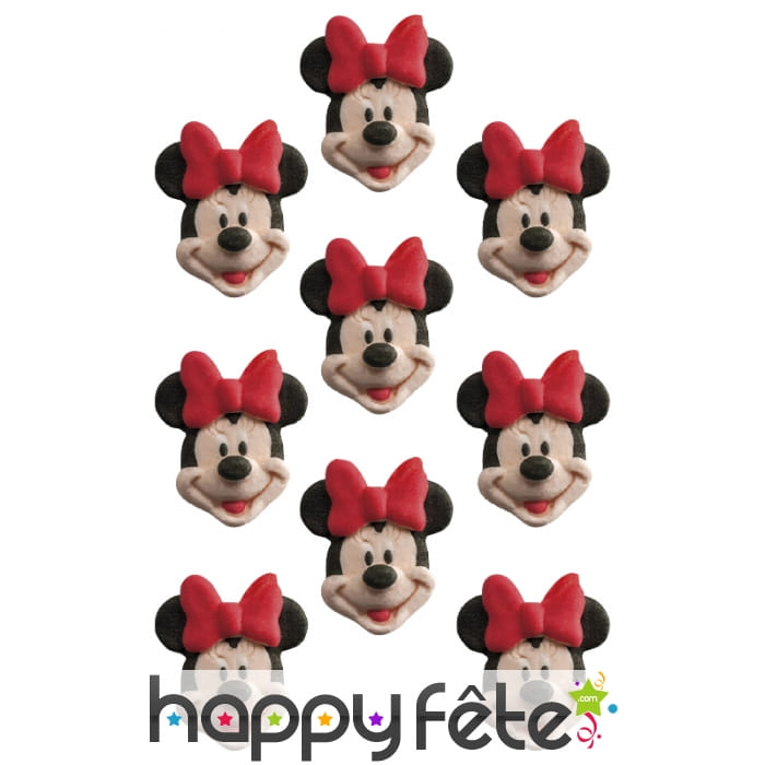 9 sujets en sucre Minnie mouse 2D