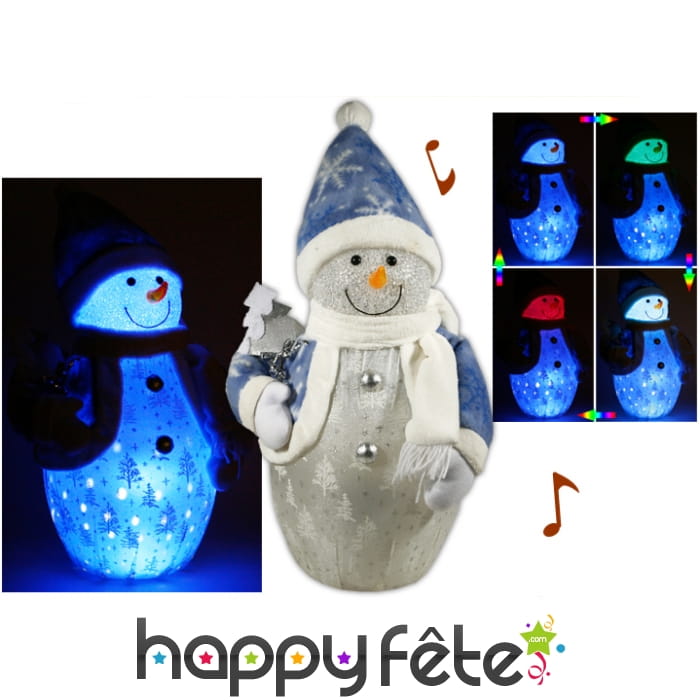 Automate de noel lumineux et musical 45 cm