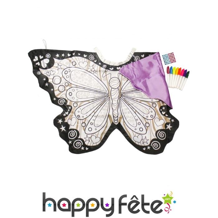 Ailes de papillon à colorier pour fille