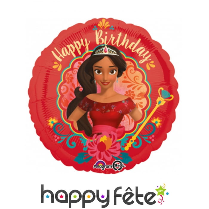 Ballon anniversaire d'Elena d'Avalor rond, 43 cm