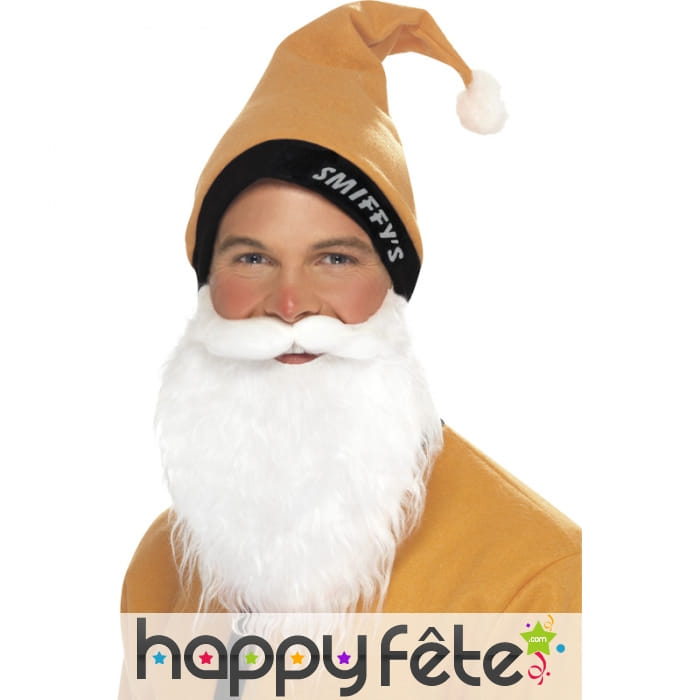 Bonnet doré et barbe de père Noël