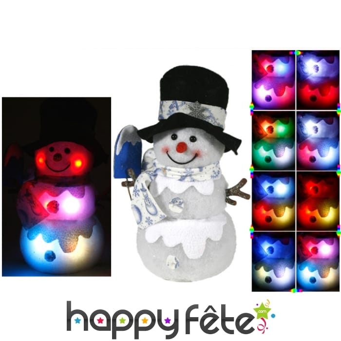 Bonhomme de neige lumineux de 20 cm