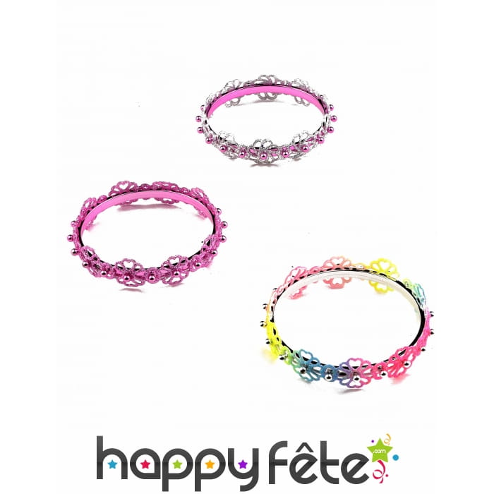 Bracelet de petites fleurs pailletées pour enfant