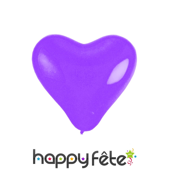 Ballons en forme de coeur mauve / violet