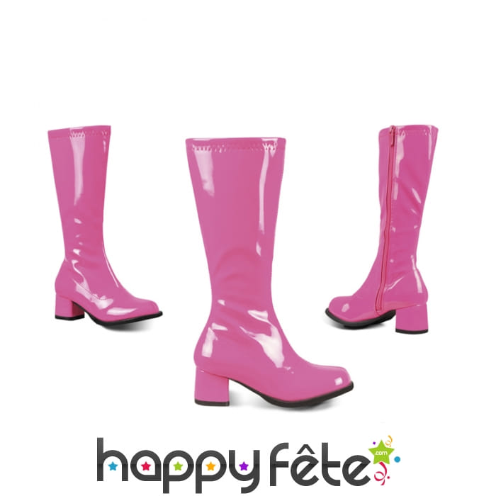 Bottes fuchsia à talons pour enfant