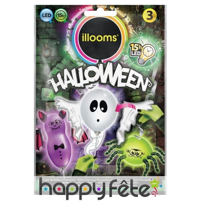 Ballons led halloween fantôme