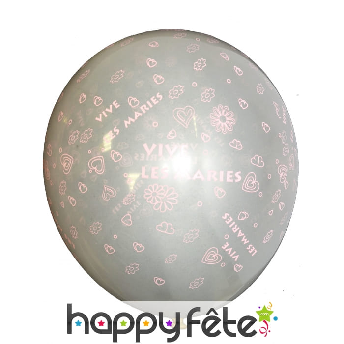 Ballons mariage transparent