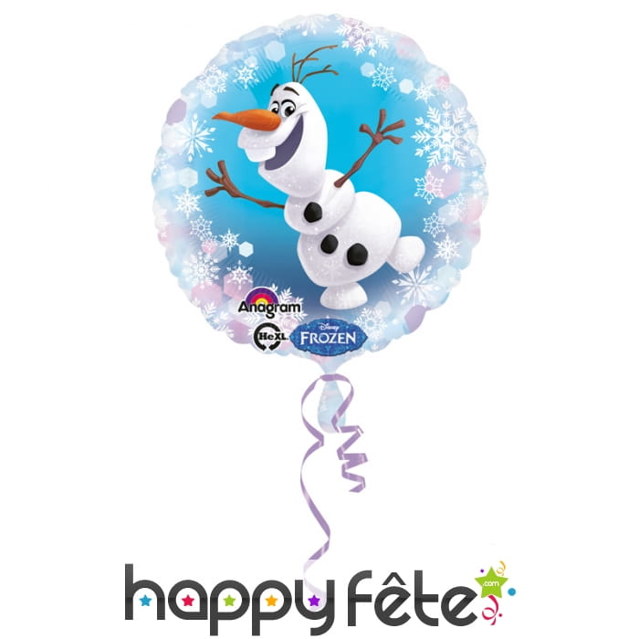 Ballon Olaf reine des neiges