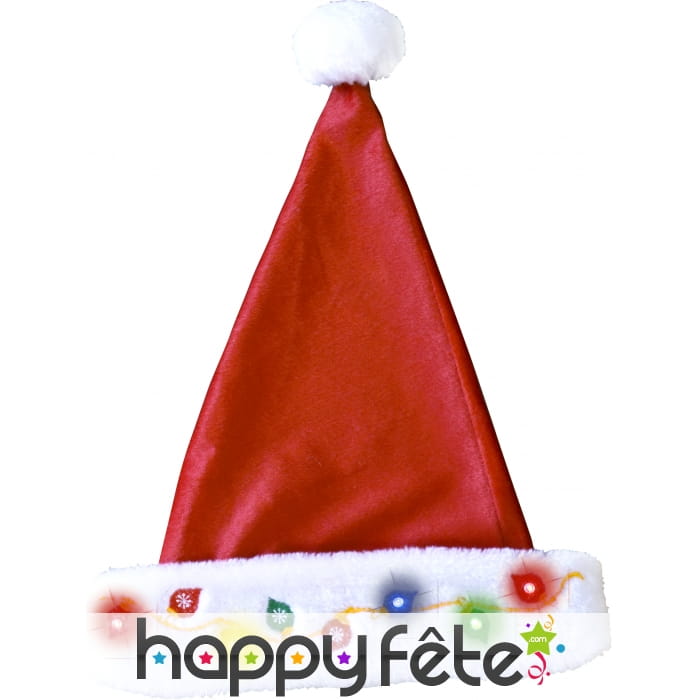 Bonnet pere noel couleur lumineuse