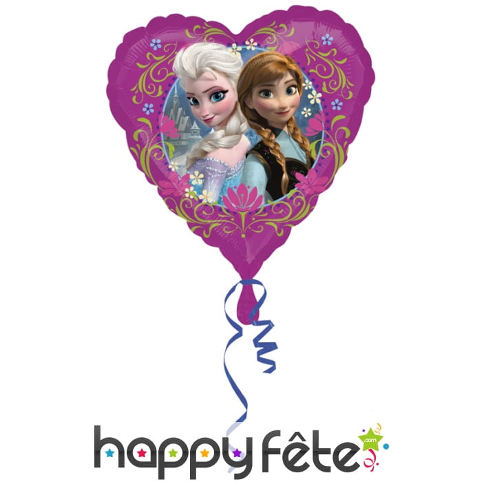 Ballon reine des neiges en forme de coeur