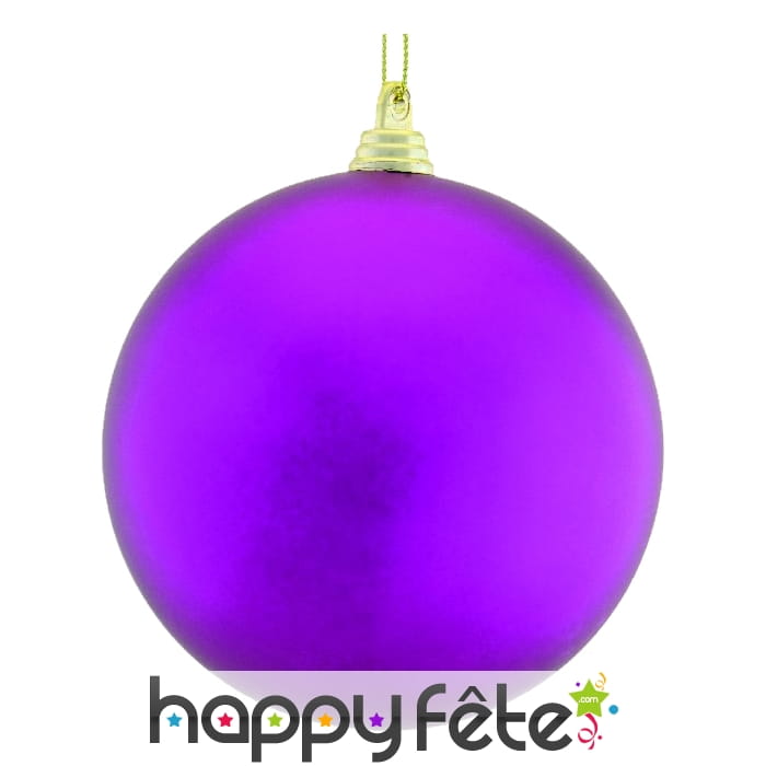 Boule violette de Noel 10cm