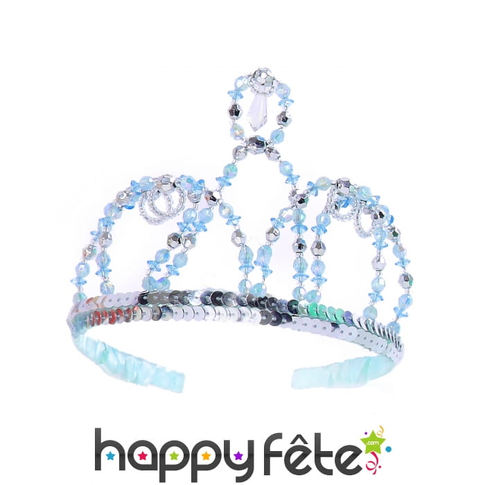 Couronne bleue de princesse pour enfant