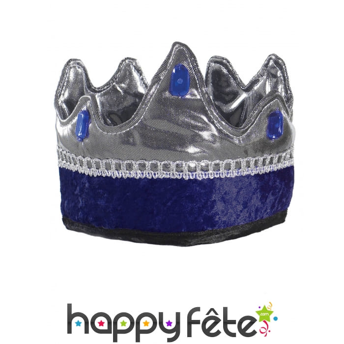 Couronne bleue de roi chevalier pour enfant