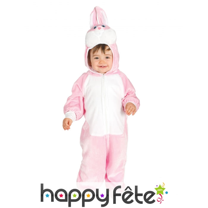 Costume de bébé lapin rose