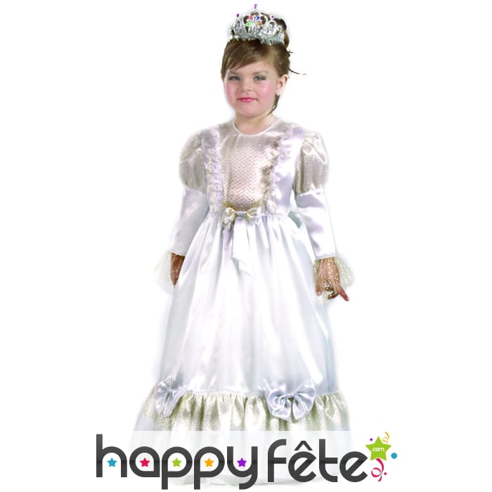 Costume d'enfant princesse Bianka blanche