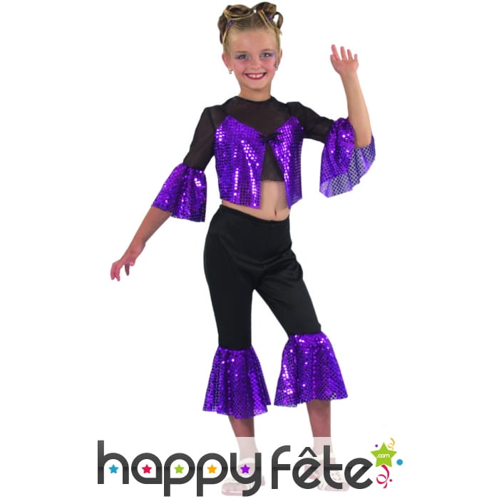 Costume d'enfant starlette violette