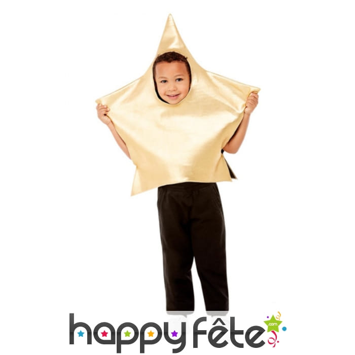 Costume d'étoile dorée brillante pour tout petit