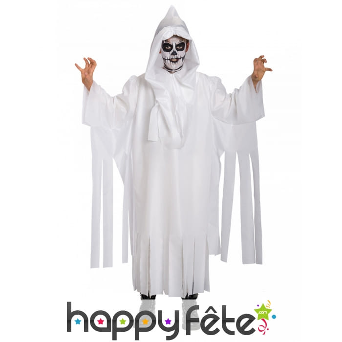 Costume de fantôme blanc en lambeaux pour enfant