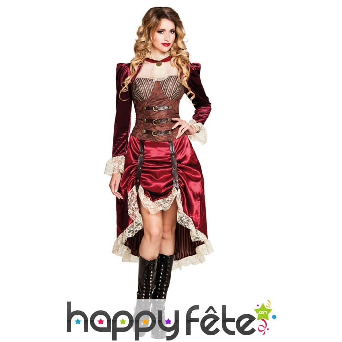 Costume de femme capitaine Steampunk