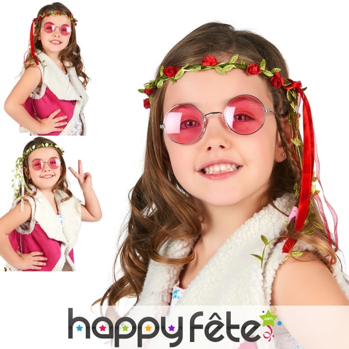 Couronne de fleurs style hippie pour enfant