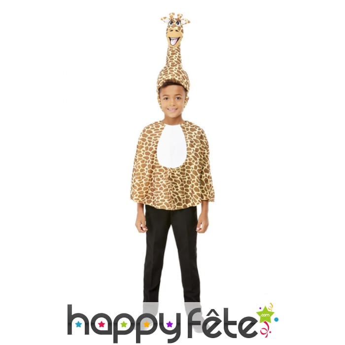 Chapeau de girafe avec cape pour enfant