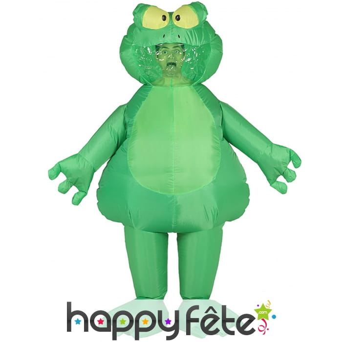 Costume de grenouille verte gonflable pour adulte