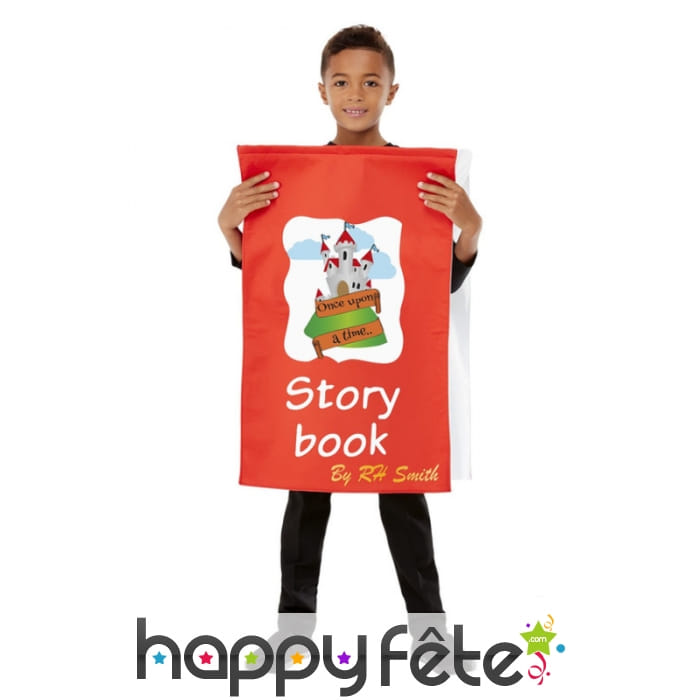 Costume de livre d'histoire rouge pour enfant