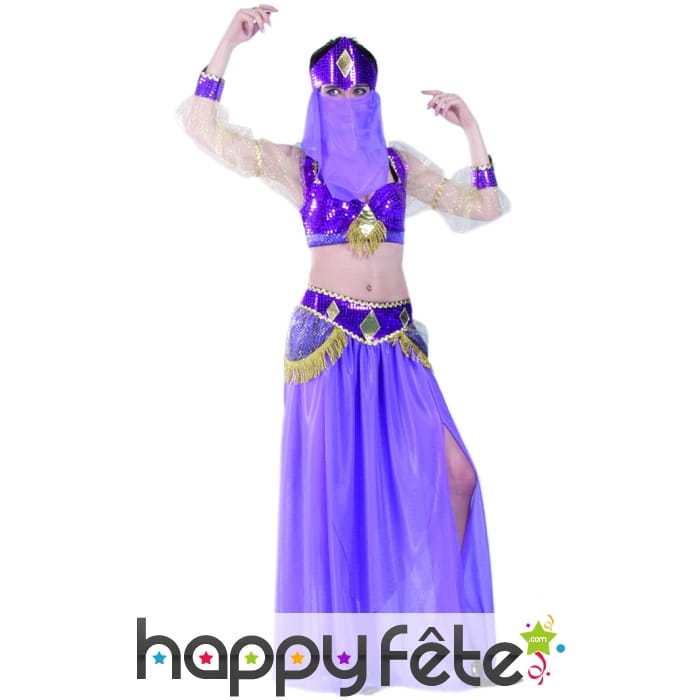 Costume danseuse orientale violet