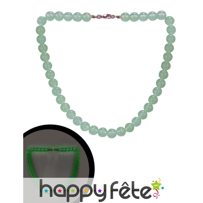 Collier de perles phosphorescentes