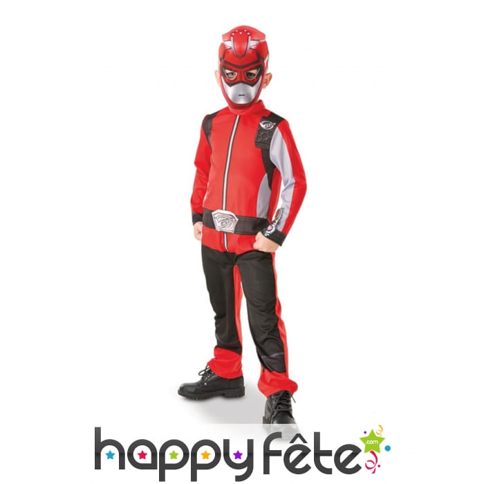 Combinaison de Power Rangers rouge pour enfant