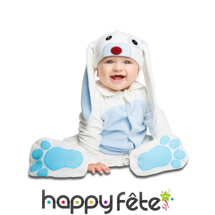 Costume de petit lapin bleu pour bébé, luxe