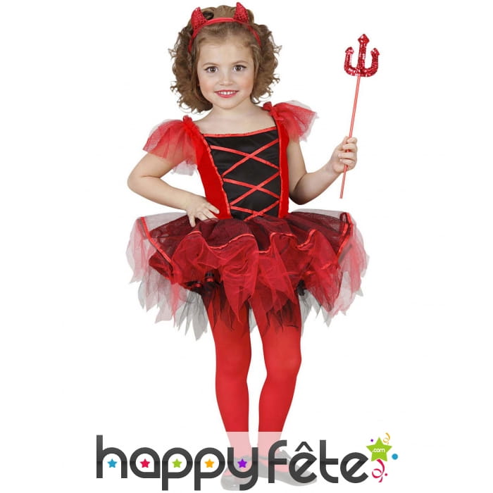 Costume de petite diablesse en tutu