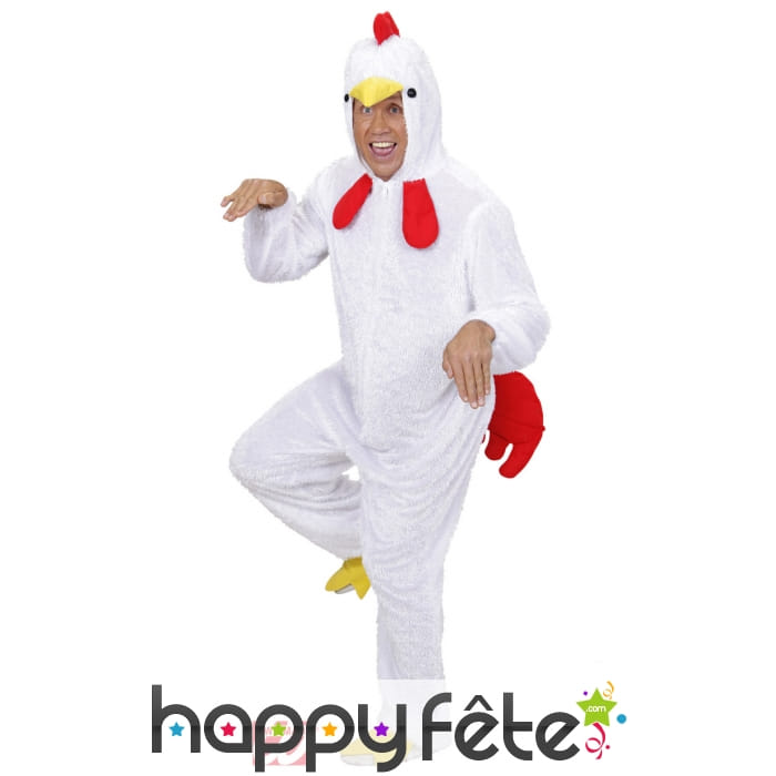 Costume de poulet blanc