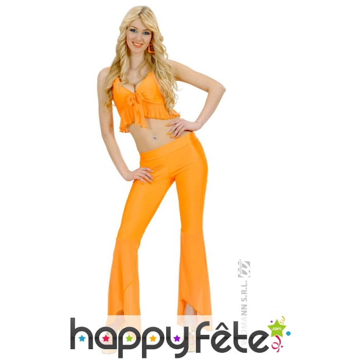 Costume danseuse samba de janeiro orange fluo