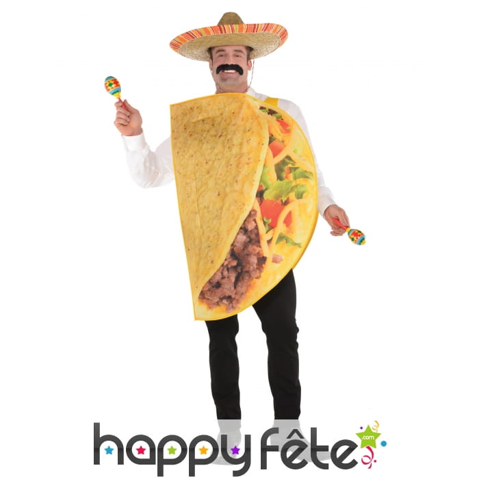 Costume de tacos mexicain pour adulte