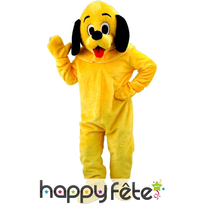 Costume grosse tête de chien jaune