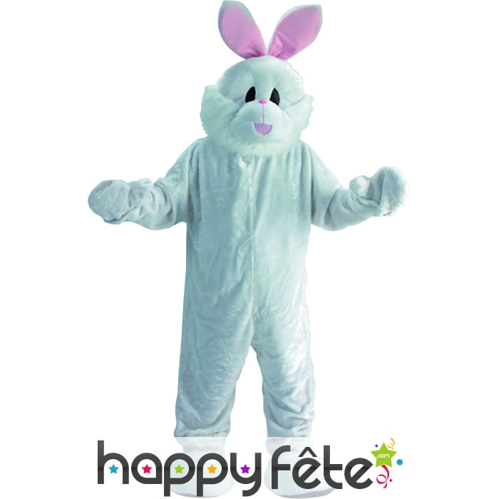 Costume grosse tête de lapin blanc