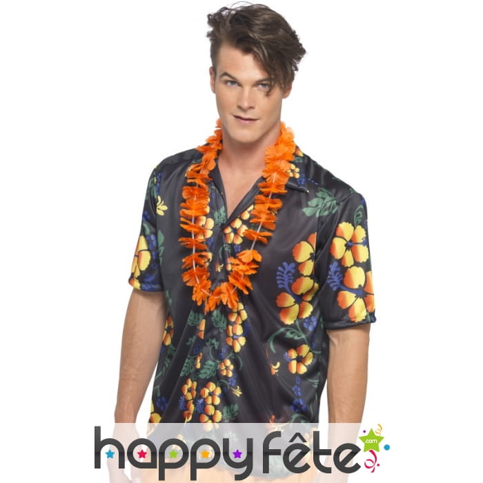 Chemise hawaienne orange