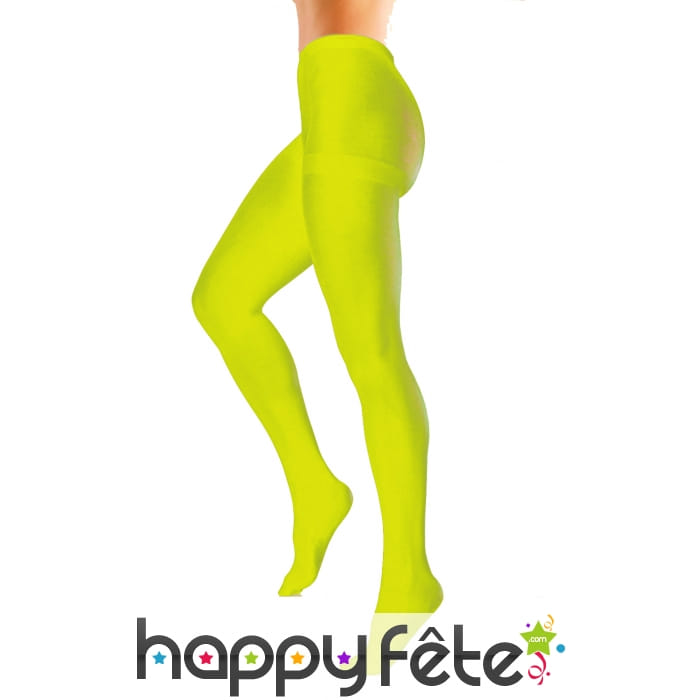 Collants jaune fluo de taille standard