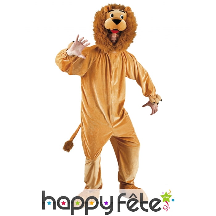 Costume mascotte de lion pour adulte