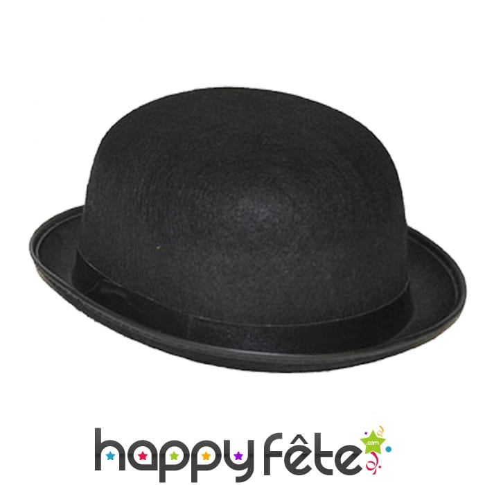 Chapeau melon noir taille adulte