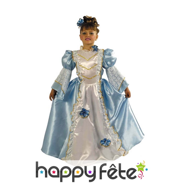 Costume princesse bleue fille