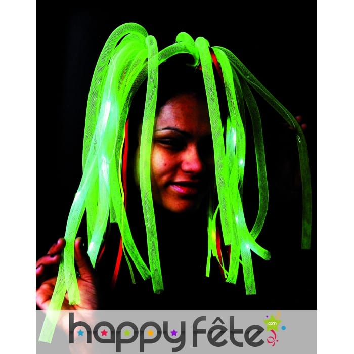 Cheveux rasta lumineux vert