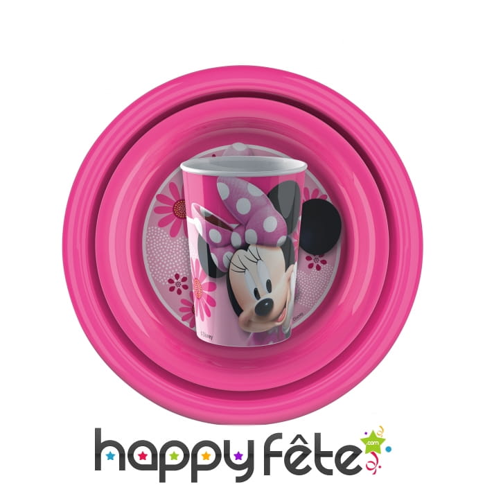 Coffret vaisselle Minnie Mouse en plastique