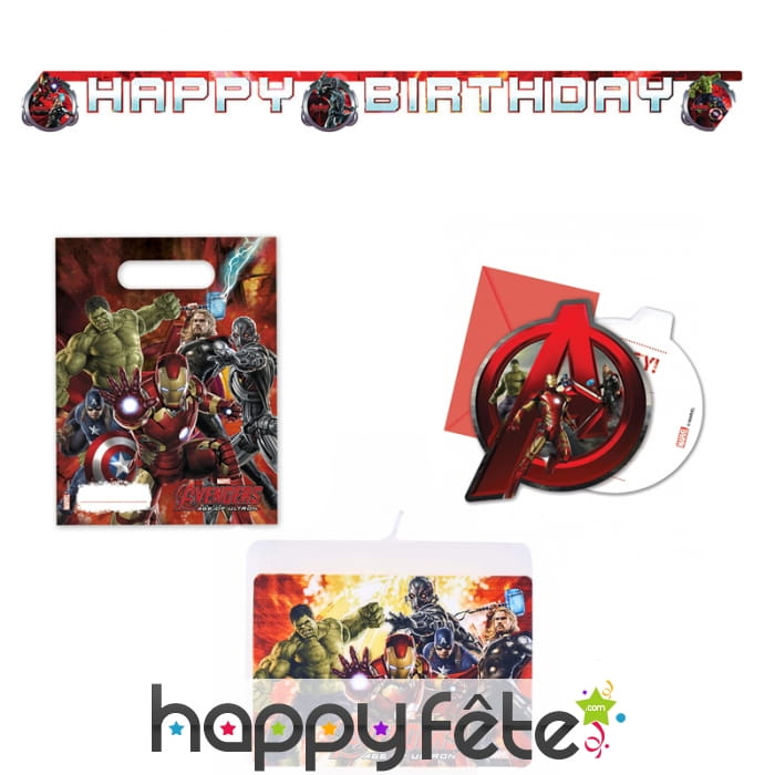 Déco Avengers L'ère d'Ultron pour anniversaire